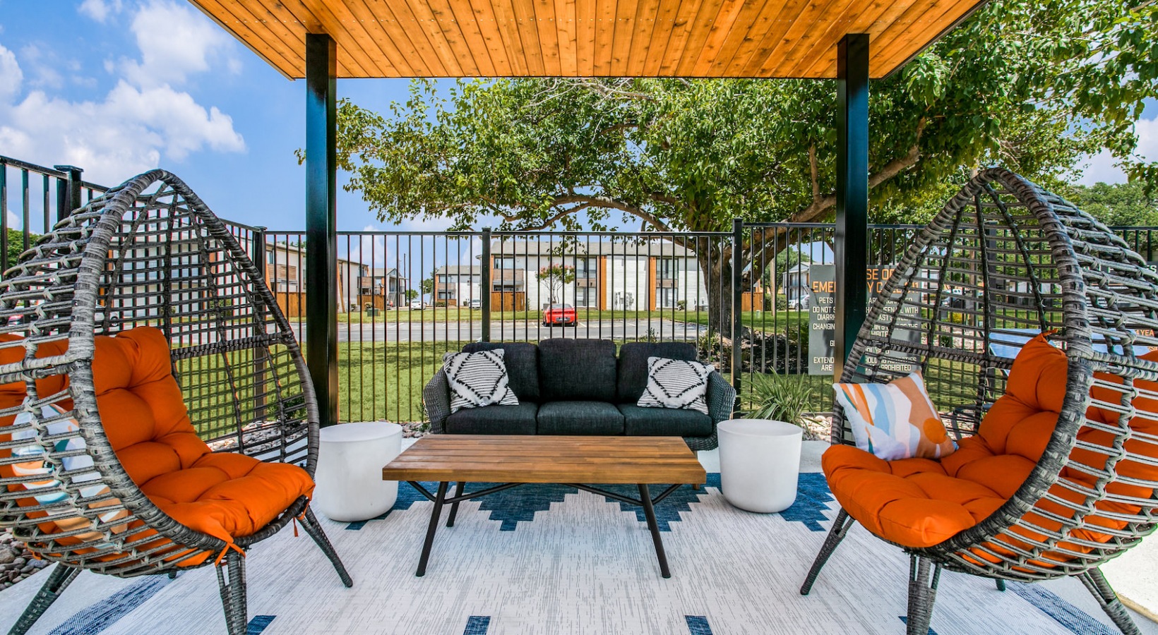 patio furniture at The 8500 Harwood